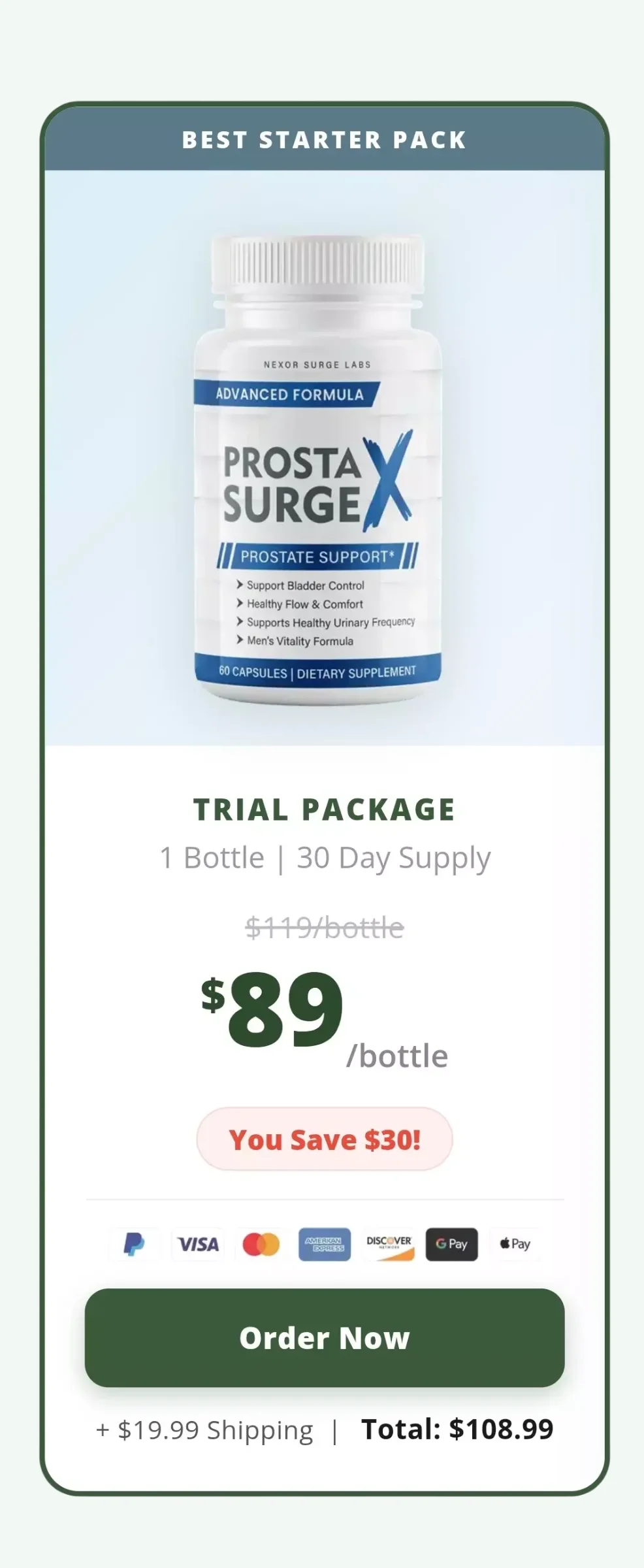 Prosta Surge X™ 1 bottle pricing